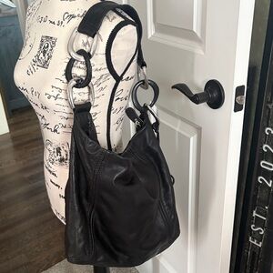 Michael Kors Soft Black Leather Shoulder Bag